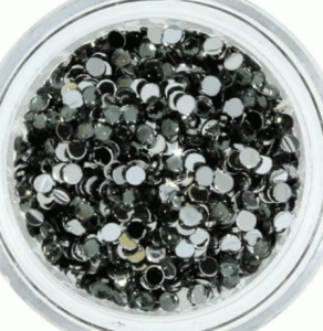 Cyrkonie imitacja szkła 1,5mm  czarne